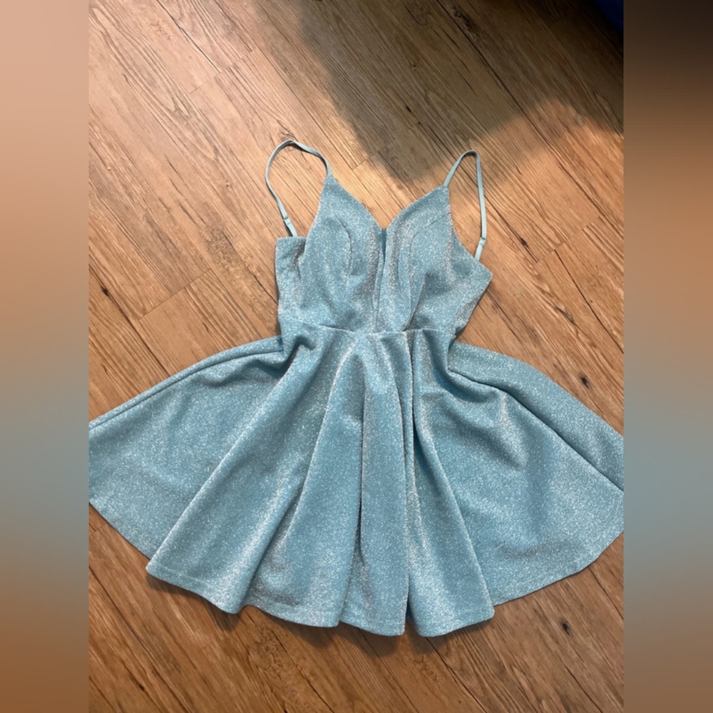 Blue Spaghetti Strap Dress